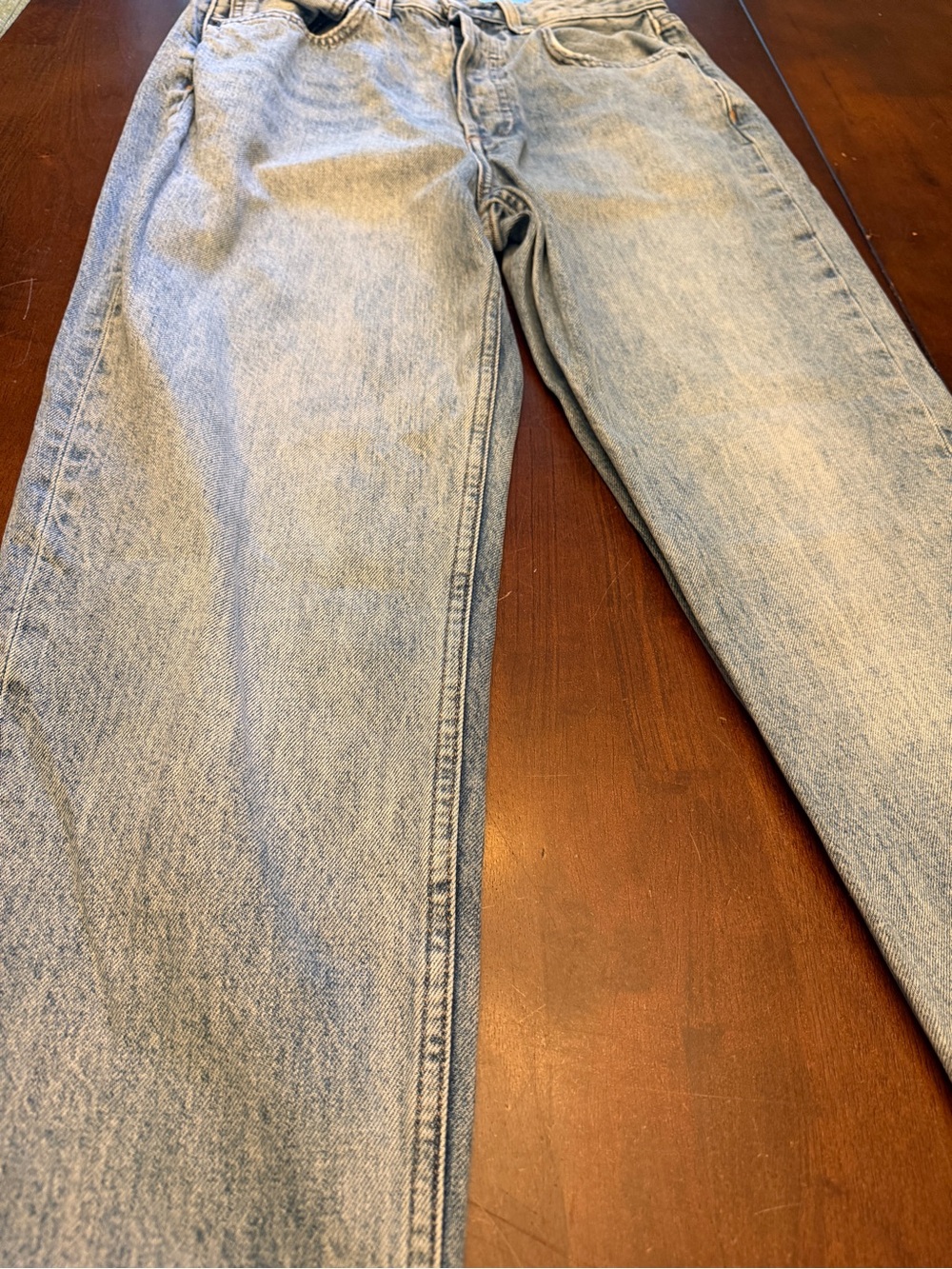 Denim Forum High-Rise Straight Jeans in Light Blue - Picture 5 of 13